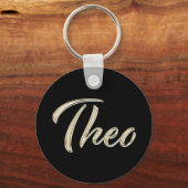 Theo Name whitegold Button Porte-clés (Recto)