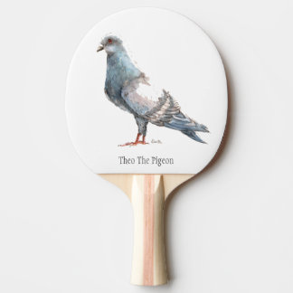 "Theo The Pigeon" Bird Ping Pong Paddle Tafeltennisbatje