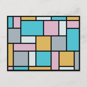 Theo Van Doesburg - Compositie 17 - Mondriaanse Ku Briefkaart