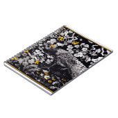 Theo Van Hoytema Retro Peacock Clip Art Black en Notitieboek (Linkerzijde)