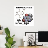 Theobromine Chocolade Molecule Actieve Ingrediënt Poster (Thuiskantoor)