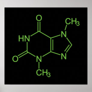 Theobromine Chocolate Molecule Chemische Schema Poster