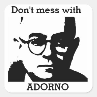 Theodor Adorno Vierkante Sticker