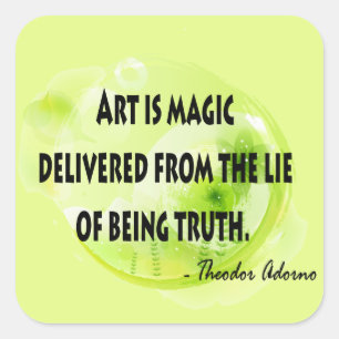 Theodor Adorno Vierkante Sticker