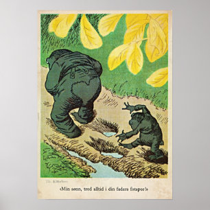 Theodor Kittelsen Mijn zoon is altijd achtervader Poster