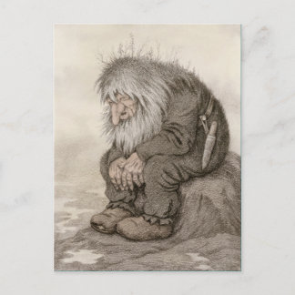 Theodor Kittelsen Troll vraagt zich af hoe oud CC1 Briefkaart