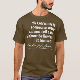 Theodor W Adorno Filosofie Quote Design T-shirt