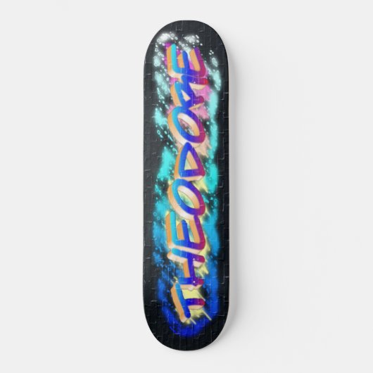 THEODORE Customisé Graffiti Skateboard (Recto)