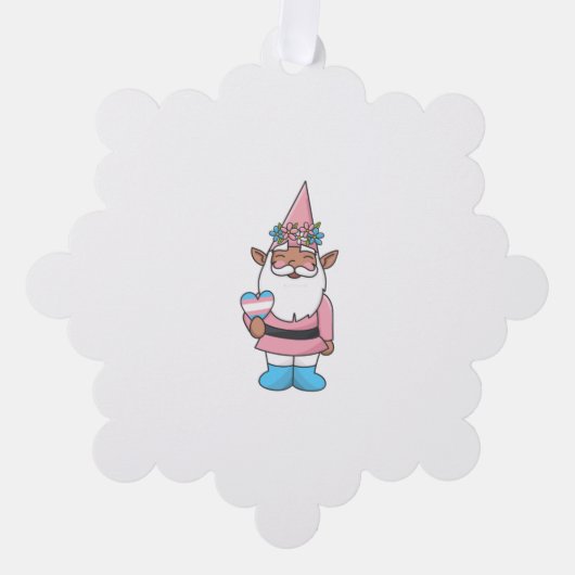 Theodore de transgender gnoom ornament kaart (Voorkant)