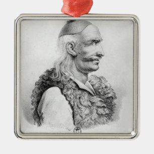 Theodore Kolokotronis gegraveerd door Alois Metalen Ornament