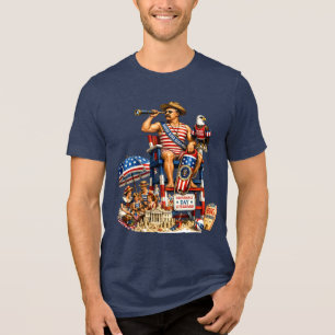 Theodore Roosevelt als een Onafhankelijkheidsdag-r Tri-Blend Shirt