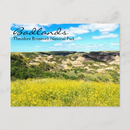 Theodore Roosevelt Badlands, ND Briefkaart (Voorkant)