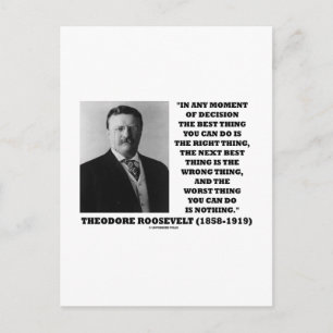 Theodore Roosevelt besluit rechtschapen Briefkaart