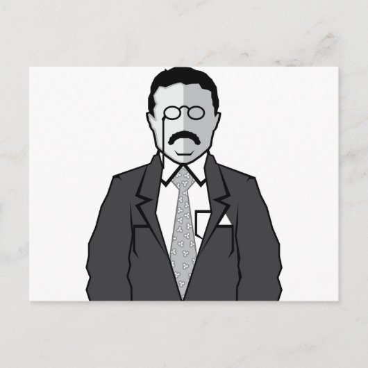 Theodore Roosevelt cartoon Briefkaart (Voorkant)