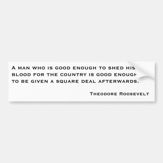 Theodore Roosevelt Citaten 2 Bumpersticker (Voorkant)