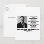 Theodore Roosevelt Dare Mighty Things triomfeert Briefkaart (Voorkant / Achterkant)