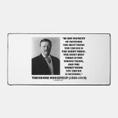 Theodore Roosevelt Décision Juste Mauvaise Chose (Recto)