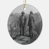 Theodore Roosevelt en John Muir over Glacier Point Keramisch Ornament (Links)