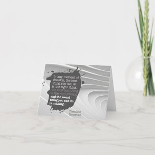 Theodore Roosevelt Inspirerend citaat "Besluit" Bedankkaart