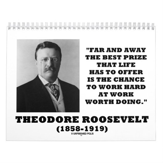 Theodore Roosevelt Inspirerend offertes Kalender (Hoes)