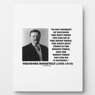 Theodore Roosevelt Moment van de beslissing Fotoplaat