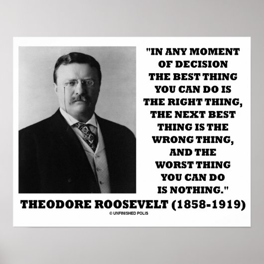 Theodore Roosevelt Moment van de beslissing Poster (Voorkant)