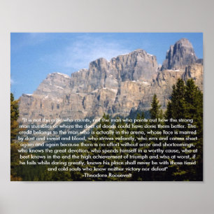 Theodore Roosevelt Motivatie Citaat Poster