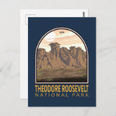 Theodore Roosevelt National Park  Emblem Briefkaart (Voorkant / Achterkant)