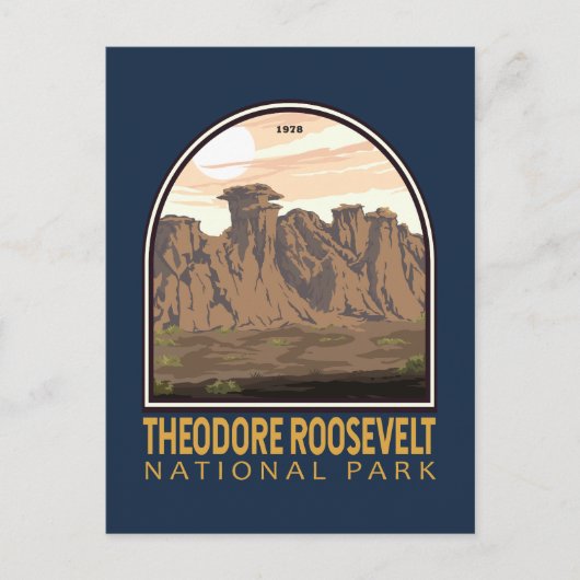 Theodore Roosevelt National Park  Emblem Briefkaart (Voorkant)