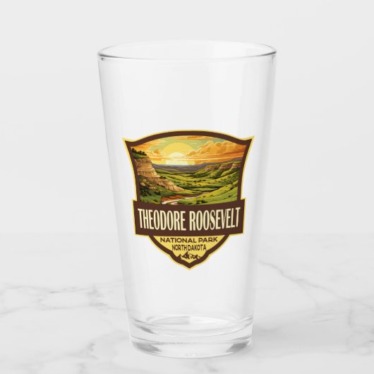 Theodore Roosevelt National Park Illustration Art Glas (Voorkant)