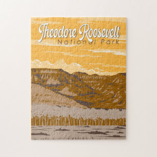 Theodore Roosevelt National Park Illustration Art Legpuzzel
