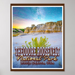 THEODORE ROOSEVELT NATIONAL PARK - NOORD DAKOTA US POSTER