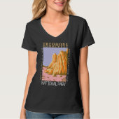 Theodore Roosevelt National Park Retro Distress T-shirt (Voorkant)