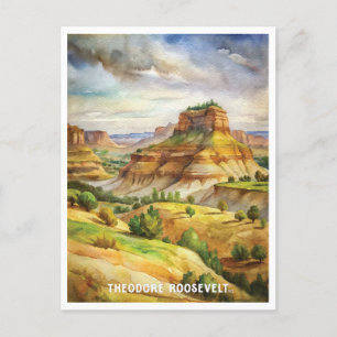Theodore Roosevelt National Park Waterverf Briefkaart