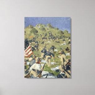 Theodore Roosevelt neemt de Saint Juan Canvas Afdruk