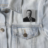 Theodore Roosevelt Portrait Vierkante Button 5,1 Cm (In situ)