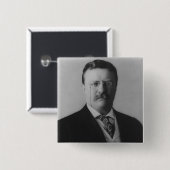 Theodore Roosevelt Portrait Vierkante Button 5,1 Cm (Voorkant /achterkant)