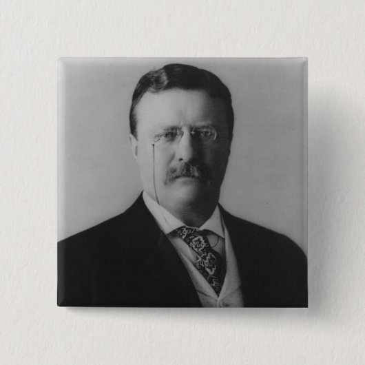 Theodore Roosevelt Portrait Vierkante Button 5,1 Cm (Voorkant)