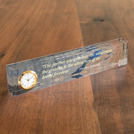 Theodore Roosevelt Quotation Naambordje (Zijkant)