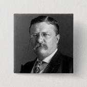 Theodore Roosevelt Teddy President Vierkante Button 5,1 Cm (Voorkant)