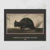 Théophile Steinlen, Black Cat Arching it back Briefkaart (Voorkant)