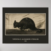Théophile Steinlen, Black Cat Arching it back Poster (Voorkant)