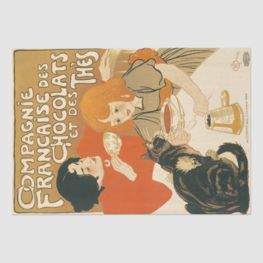 Théophile Steinlen Compagnie Française Chocolade Tissuepapier (Voorkant)