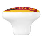 Theophile Steinlen - De Zwarte Kat Vintage Keramische Knop (Zijkant)