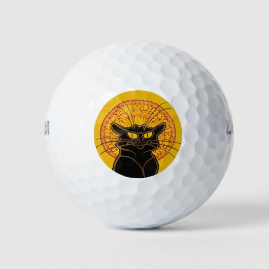 Theophile Steinlen - Le Chat Noir  Golfballen (Voorkant)