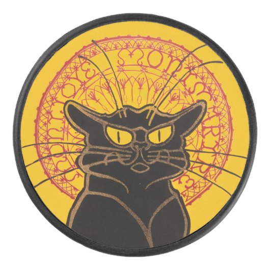 Theophile Steinlen - Le Chat Noir Hockey Puck (Voorkant)