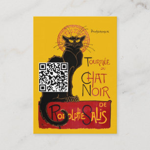 Theophile Steinlen - Le Chat Noir - QR-code Visitekaartje