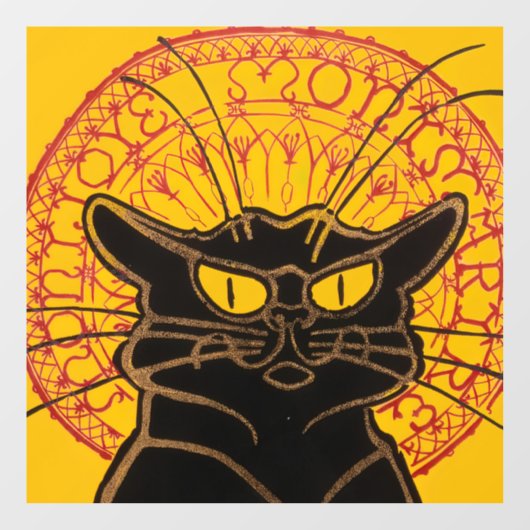 Theophile Steinlen - Le Chat Noir  Raamsticker (Vel)