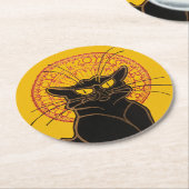 Theophile Steinlen - Le Chat Noir  Ronde Kartonnen Onderzetter (Gebogen)