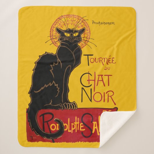 Theophile Steinlen - Le Chat Noir  Sherpa Deken (Voorkant)